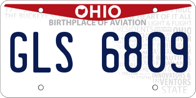 OH license plate GLS6809