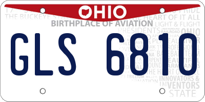 OH license plate GLS6810