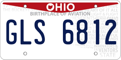 OH license plate GLS6812