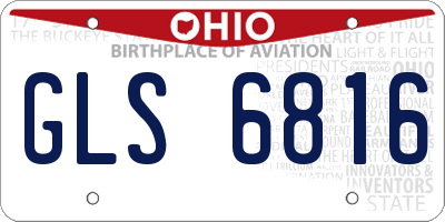 OH license plate GLS6816