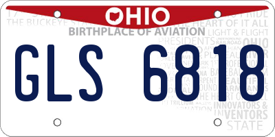 OH license plate GLS6818