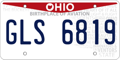 OH license plate GLS6819