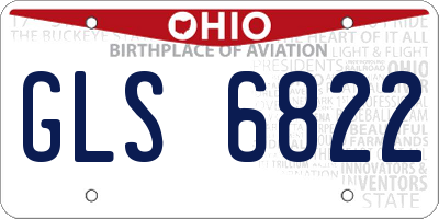 OH license plate GLS6822