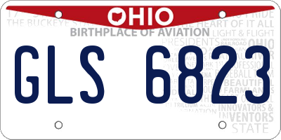 OH license plate GLS6823
