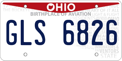 OH license plate GLS6826