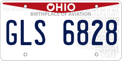 OH license plate GLS6828