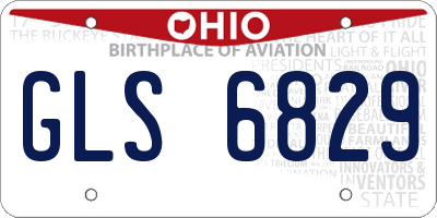 OH license plate GLS6829
