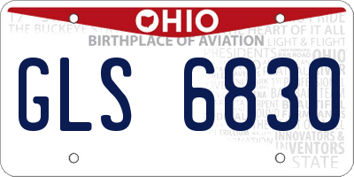 OH license plate GLS6830