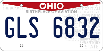 OH license plate GLS6832