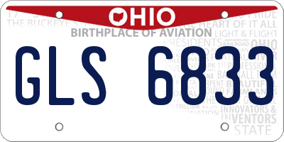 OH license plate GLS6833