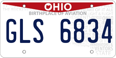 OH license plate GLS6834