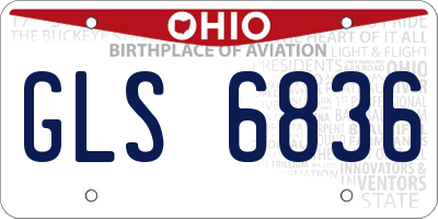 OH license plate GLS6836