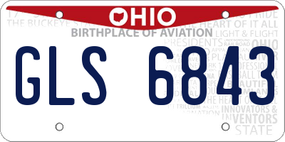 OH license plate GLS6843