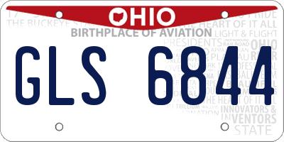OH license plate GLS6844