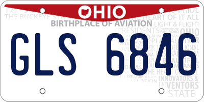 OH license plate GLS6846