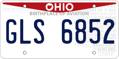 OH license plate GLS6852