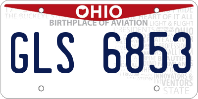 OH license plate GLS6853
