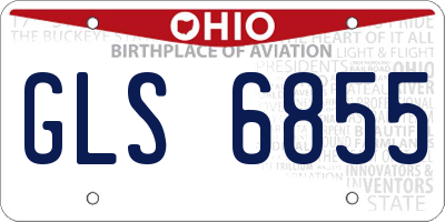 OH license plate GLS6855