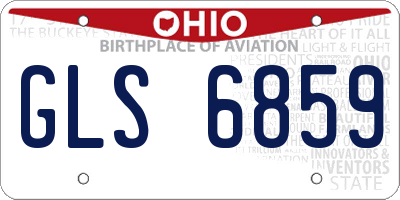 OH license plate GLS6859