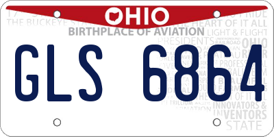 OH license plate GLS6864