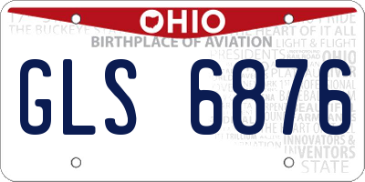 OH license plate GLS6876
