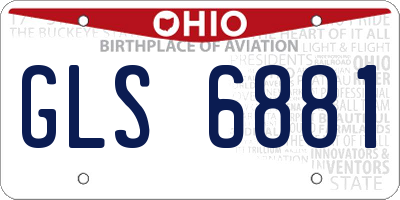 OH license plate GLS6881