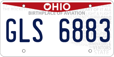 OH license plate GLS6883