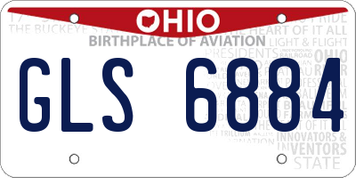 OH license plate GLS6884