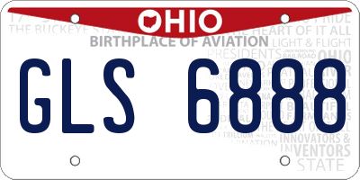 OH license plate GLS6888