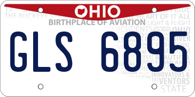 OH license plate GLS6895