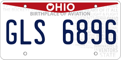 OH license plate GLS6896