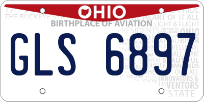 OH license plate GLS6897