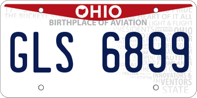 OH license plate GLS6899