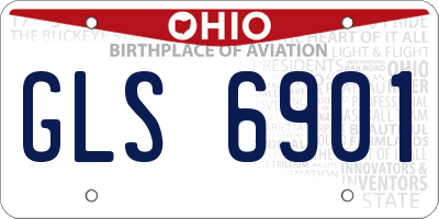 OH license plate GLS6901
