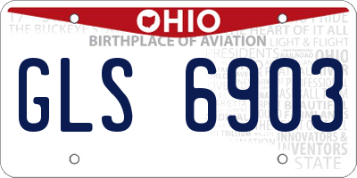 OH license plate GLS6903