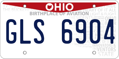 OH license plate GLS6904