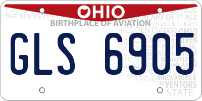 OH license plate GLS6905