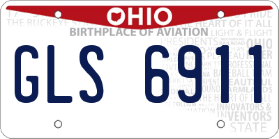 OH license plate GLS6911