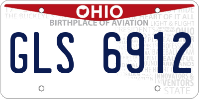 OH license plate GLS6912