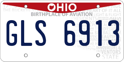 OH license plate GLS6913