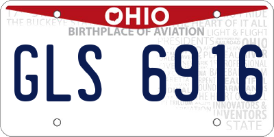 OH license plate GLS6916