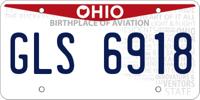 OH license plate GLS6918