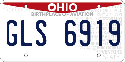OH license plate GLS6919