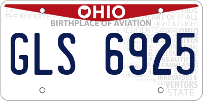 OH license plate GLS6925