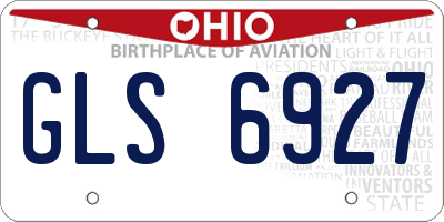 OH license plate GLS6927
