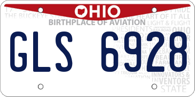 OH license plate GLS6928