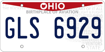 OH license plate GLS6929