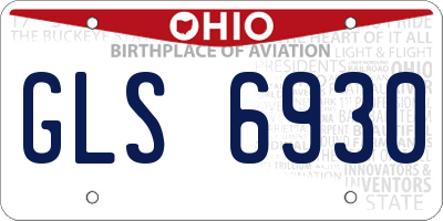 OH license plate GLS6930