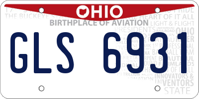 OH license plate GLS6931