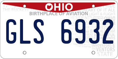 OH license plate GLS6932